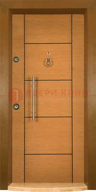 Коричневая входная дверь c МДФ панелью ЧД-13 в частный дом в Воскресенске
