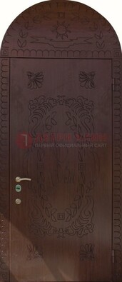 Железная арочная дверь с рисунком ДА-1 для аптеки в Воскресенске