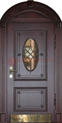 Арочная металлическая дверь с виноритом ДА-38 в Воскресенске