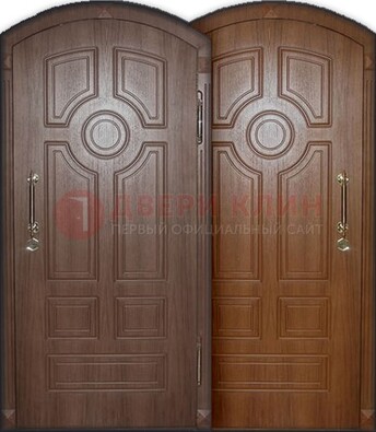 Железная арочная дверь с отделкой МДФ ДА-7 в Воскресенске