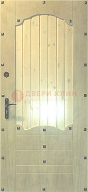 Белая железная дверь с евровагонкой ДЕ-9 в Воскресенске