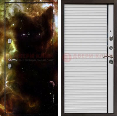 Стальная дверь с фотопечатью космоса ДФ-14 в Воскресенске
