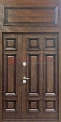 Классическая входная дверь с верхней фрамугой ДФГ-15 в Воскресенске