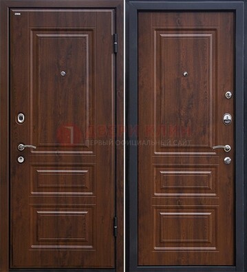 Темная металлическая дверь с МДФ ДМ-140 в Воскресенске