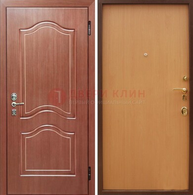 Входная дверь отделанная МДФ и ламинатом внутри ДМ-159 в Рязани