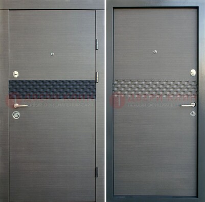 Темно-серая стальная дверь с МДФ ДМ-218 в Воскресенске