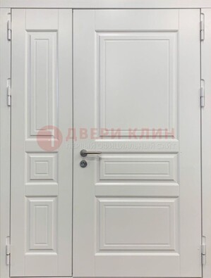 Полуторная светлая металлическая дверь с МДФ ДМ-336 в Воскресенске