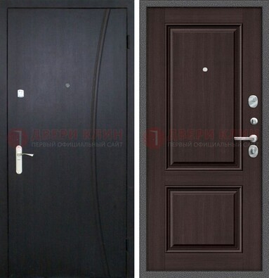 Темная стальная дверь с МДФ панелями ДМ-362 в Воскресенске
