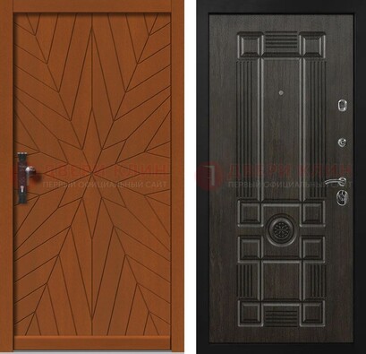 Железная дверь МДФ с узором в квартиру ДМ-428 в Воскресенске