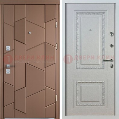 Квартирная стальная дверь с разными панелями МДФ ДМ-496 в Воскресенске
