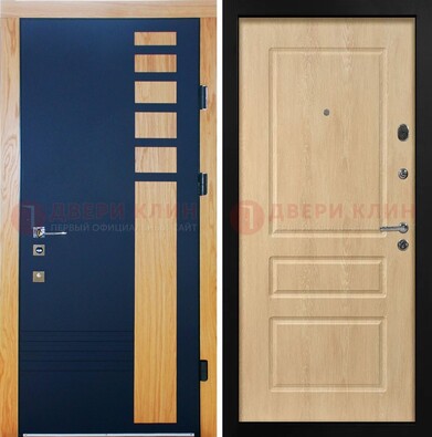 Двухцветная железная дверь с МДФ в квартиру ДМ-511 в Воскресенске