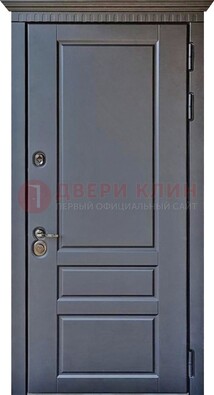 Тёмная входная дверь для коттеджа с МДФ ДМ-528 в Воскресенске