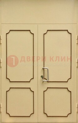 Светлая двухстворчатая дверь для загородного дома с МДФ ДМ-534 в Воскресенске