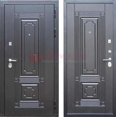 Декоративная серая металлическая дверь с МДФ ДМ-57 в Воскресенске