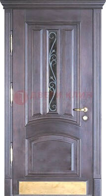Сиреневая входная дверь с массивом дуба ДМД-17 в Воскресенске