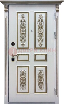 Входная дверь с массивом дуба в белом цвете ДМД-62 в Воскресенске