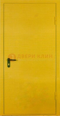 Желтая железная дверь с нитроэмалью ДН-5 в Воскресенске