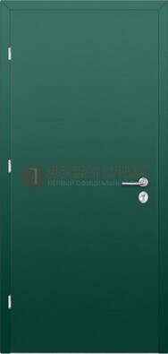 Зеленая стальная дверь с нитроэмалью ДН-6 в Воскресенске