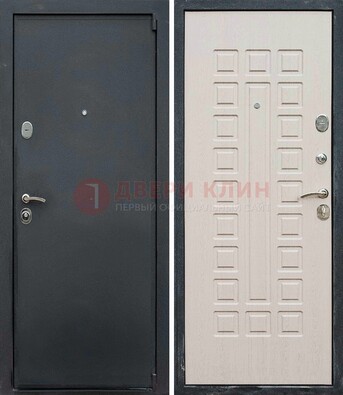 Черная металлическая дверь с порошковым покрытием ДП-101 в Воскресенске