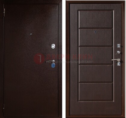Темная входная дверь с порошковым окрасом ДП-113 в Воскресенске