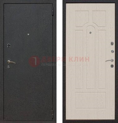 Серая входная дверь с порошковым покрытием МДФ внутри ДП-129 в Воскресенске