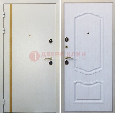 Белая входная дверь с порошковым напылением ДП-136 в Воскресенске
