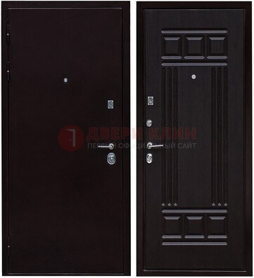 Темная стальная дверь с порошковым напылением ДП-140 в Воскресенске