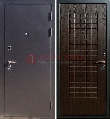 Серая металлическая дверь с порошковым напылением ДП-153 в Воскресенске