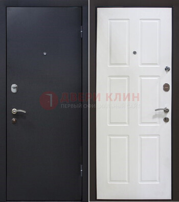 Черная металлическая дверь с порошковым покрытием ДП-193 в Воскресенске
