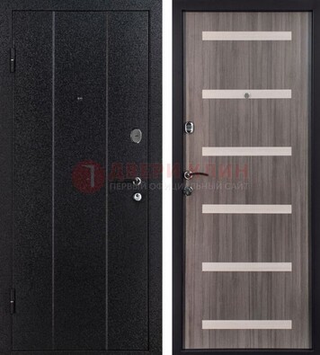 Черная стальная дверь с порошковым окрасом ДП-199 в Воскресенске