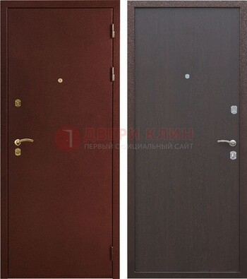Бордовая входная дверь с порошковым покрытием ДП-201 в Воскресенске