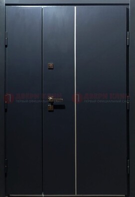 Темная металлическая дверь с порошковым покрытием ДП-220 в Воскресенске