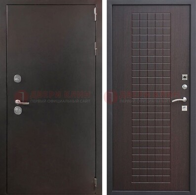 Черная железная дверь с порошковым покрытием ДП-222 в Воскресенске
