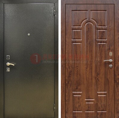 Металлическая дверь Темное серебро с порошковым покрытием и МДФ ДП-271 в Воскресенске