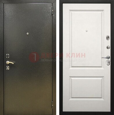 Металлическая темная дверь с порошковым напылением и классической МДФ ДП-298 в Воскресенске