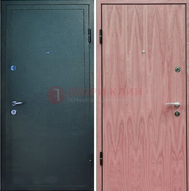 Черная входная дверь с порошковым покрытием ДП-32 в Воскресенске