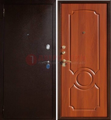 Темная железная дверь с порошковым напылением ДП-46 в Воскресенске
