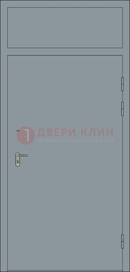 Серая техническая дверь ДПП-16 в Воскресенске