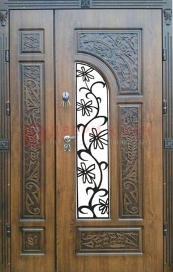 Морозостойкая металлическая парадная дверь ДПР-12 в Воскресенске