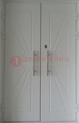 Парадная двухстворчатая дверь с фрезерованным МДФ ДПР-14 в Воскресенске