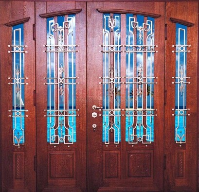 Парадная дверь со вставками из стекла ДПР-55 с шумоизоляцией в Воскресенске