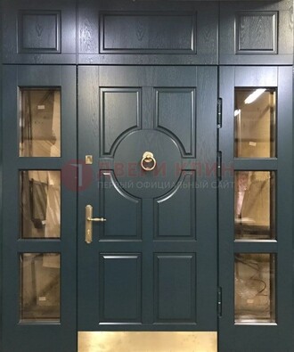 Стальная парадная дверь ДПР-64 со стеклопакетом в Воскресенске