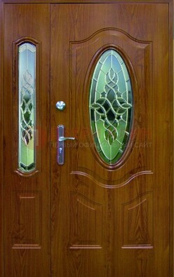 Парадная дверь со стеклянными вставками ДПР-73 для дома в Балашихе