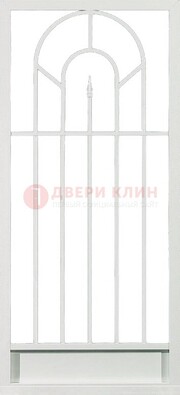 Стальная решетчатая дверь в белом цвете с пикой ДР-11 в Воскресенске