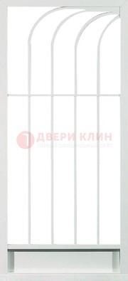 Белая металлическая решетчатая дверь ДР-17 в Воскресенске