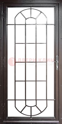 Темная металлическая решетчатая дверь ДР-22 в Воскресенске