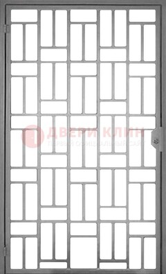 Металлическая решетчатая дверь в сером цвете ДР-23 в Воскресенске