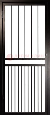 Коричневая одностворчатая железная решетчатая дверь ДР-24 в Воскресенске