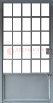 Металлическая решетчатая дверь в сером цвете ДР-7 в Воскресенске
