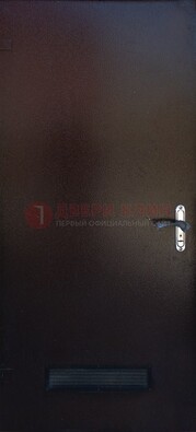 Черная железная техническая дверь ДТ-17 в Воскресенске